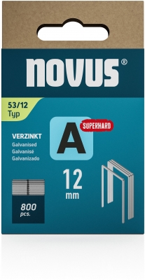 Capse Novus din sarma subtire, A tip 53, super rezistente 12 mm, 800 buc/cutie